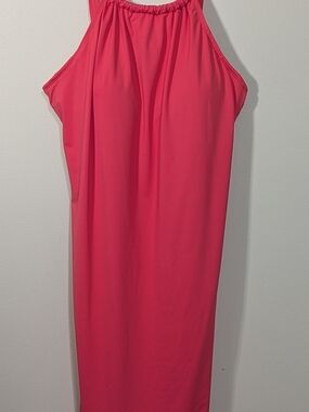 Athleta Dress Womens Large Pink Sleeveless Athletic Midi Built In Bra Stretch